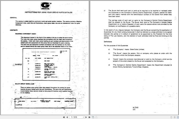 Grove Crane TM990 Parts Manual (1)
