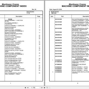 Grove Crane TMS145A 71116 Parts Manual (1)