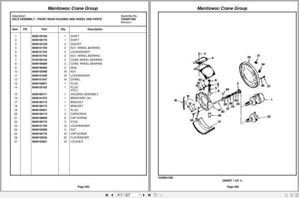 Grove Crane TMS250C 83211 Parts Manual (2)