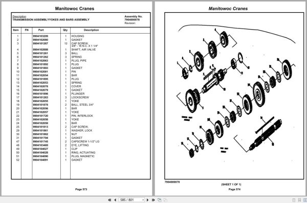 Grove Crane TMS300 43583 Parts Manual (2)