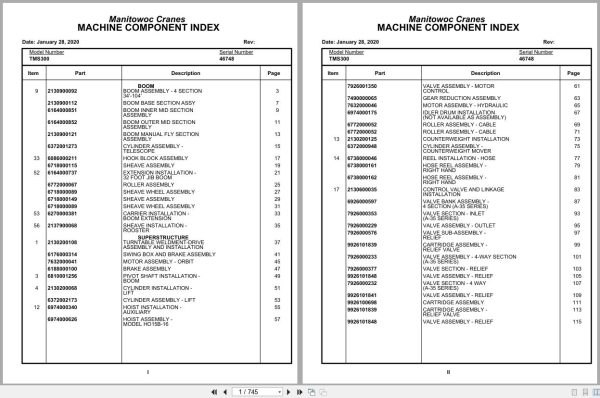 Grove Crane TMS300 46748 Parts Manual (1)