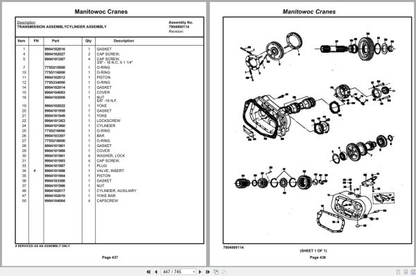 Grove Crane TMS300B 50542 Parts Manual (2)