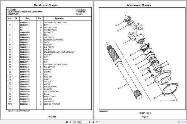 Grove Crane TMS475 48787 Parts Manual (2)