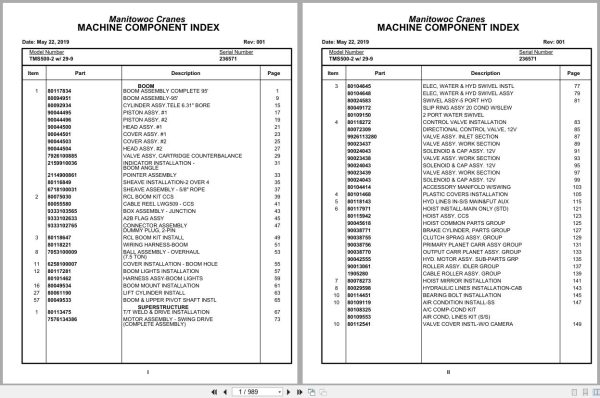 Grove Crane TMS500 2 236571 Parts Manual (1)