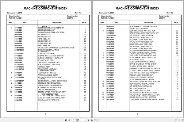 Grove Crane TMS500 2 236572 Parts Manual (1)