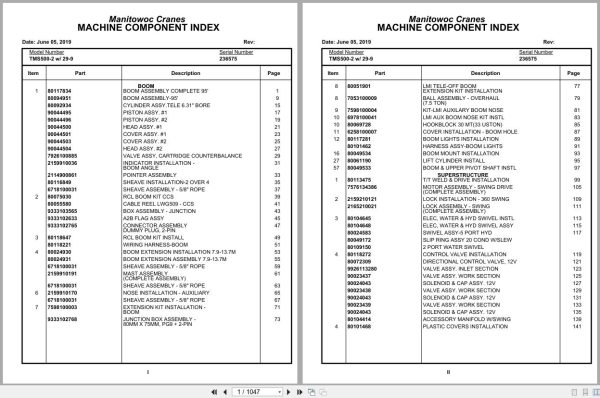 Grove Crane TMS500 2 236575 Parts Manual (1)