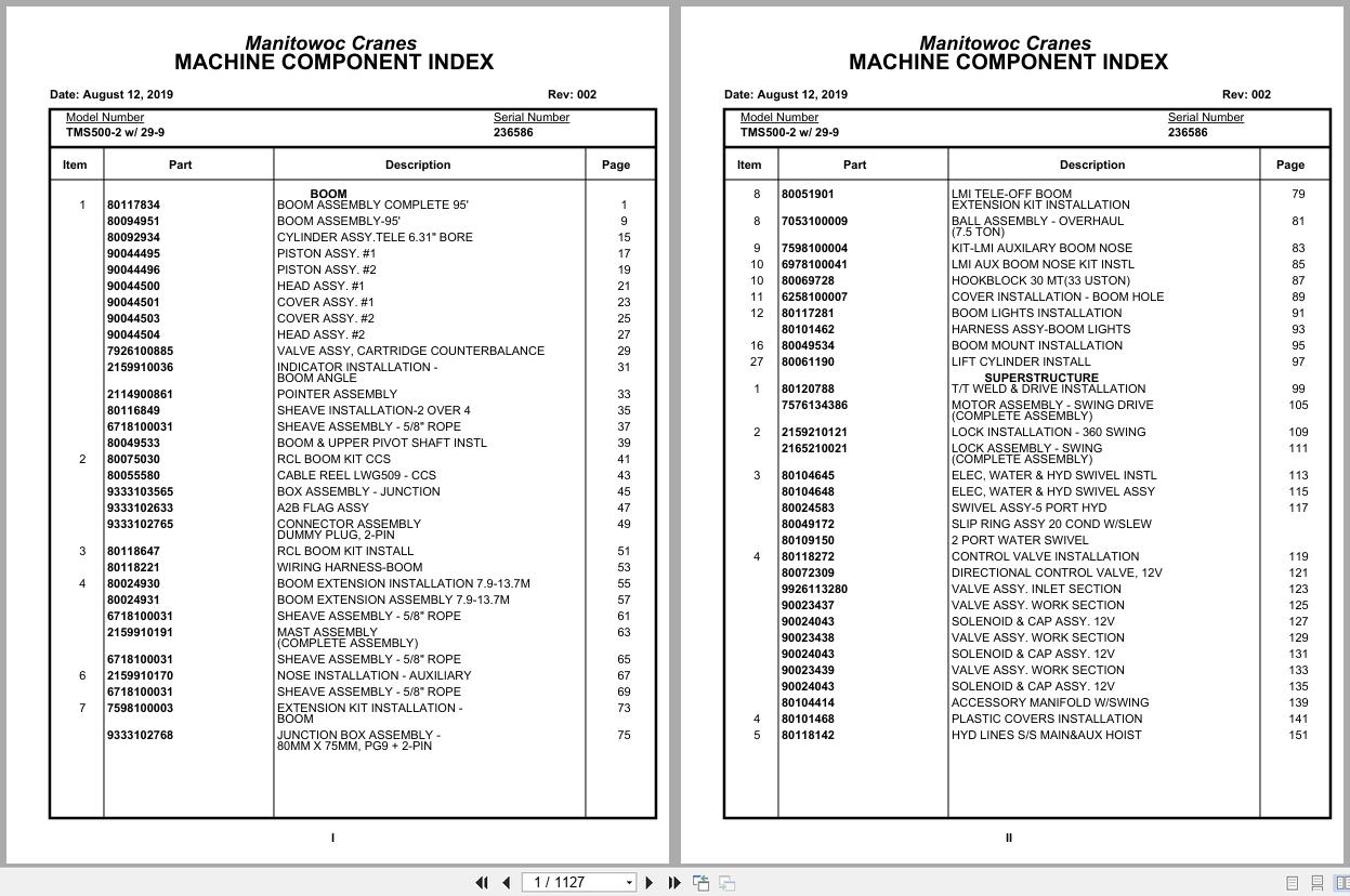 Grove Crane TMS500 2 236586 Parts Manual (1)