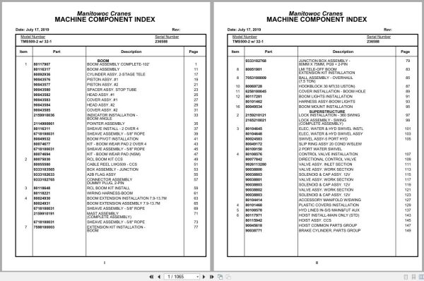 Grove Crane TMS500 2 236588 Parts Manual (1)