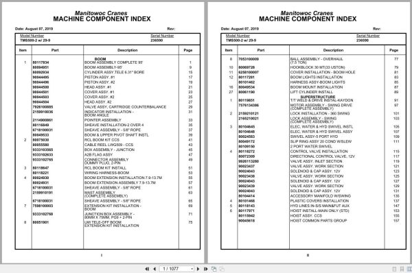 Grove Crane TMS500 2 236590 Parts Manual (1)