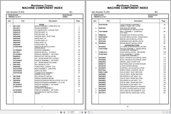 Grove Crane TMS500 2 236602 Parts Manual (1)