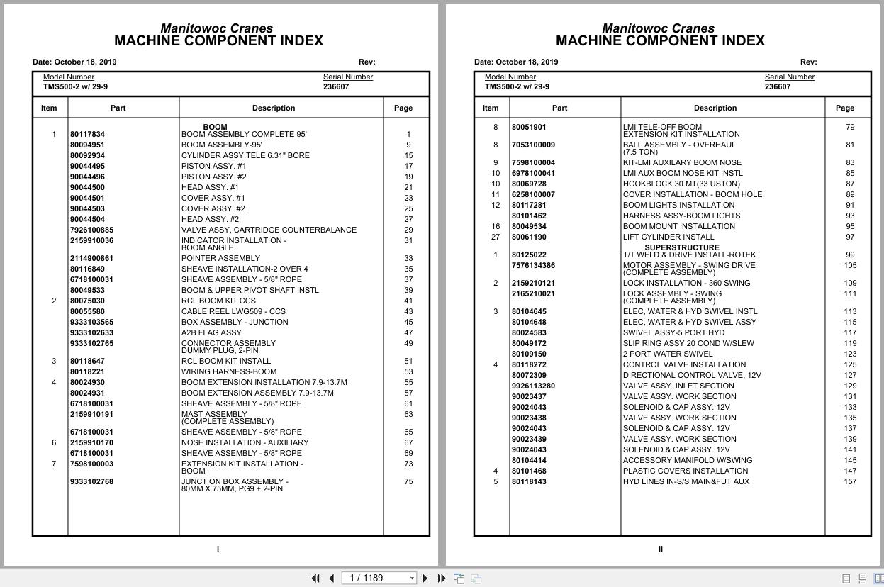 Grove Crane TMS500 2 236607 Parts Manual (1)