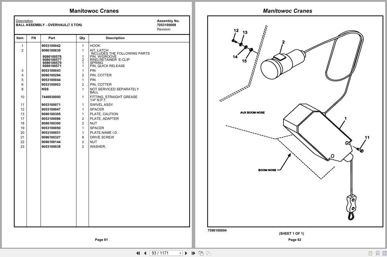 Grove Crane TMS500 2 236611 Parts Manual (2)