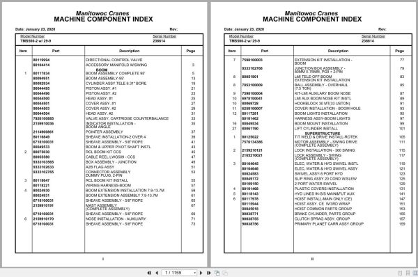 Grove Crane TMS500 2 236614 Parts Manual (1)