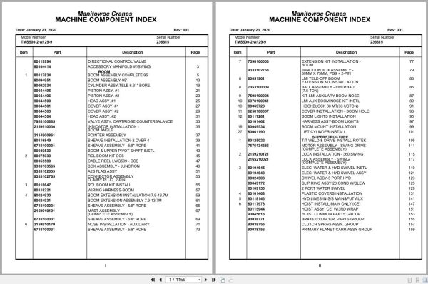 Grove Crane TMS500 2 236615 Parts Manual (1)