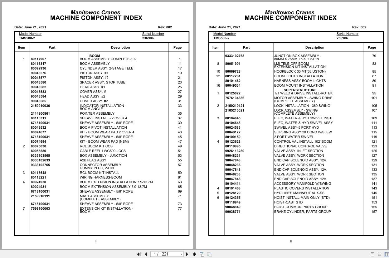 Grove Crane TMS500 2 236906 Parts Manual (1)