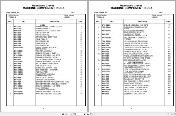Grove Crane TMS500 2 400065 Parts Manual (1)