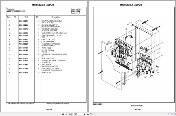Grove Crane TMS540 220260 Parts Manual (2)