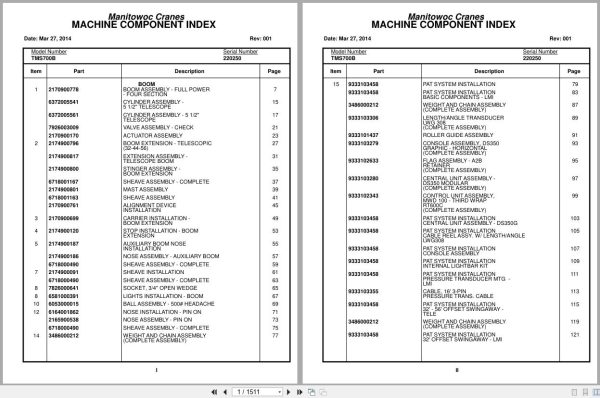 Grove Crane TMS700B 220250 Parts Manual 2014 (1)