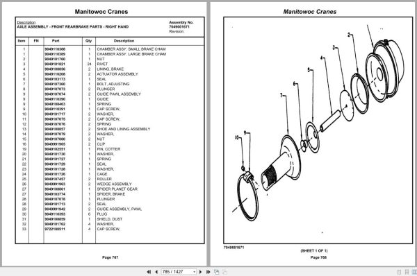 Grove Crane TMS745B 86952 Parts Manual 2019 (2)