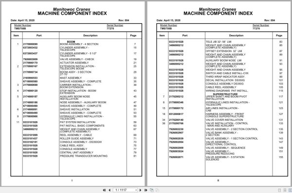 Grove Crane TMS750B 77270 Parts Manual 2020 (1)