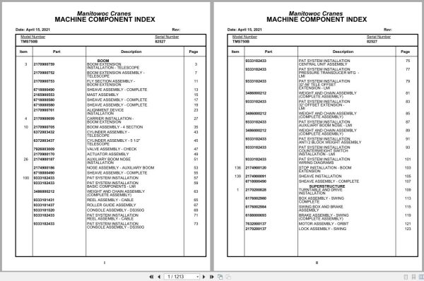 Grove Crane TMS750B 82527 Parts Manual 2021 (1)
