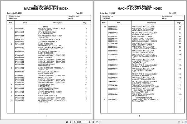 Grove Crane TMS750B 84199 Parts Manual 2020 (1)