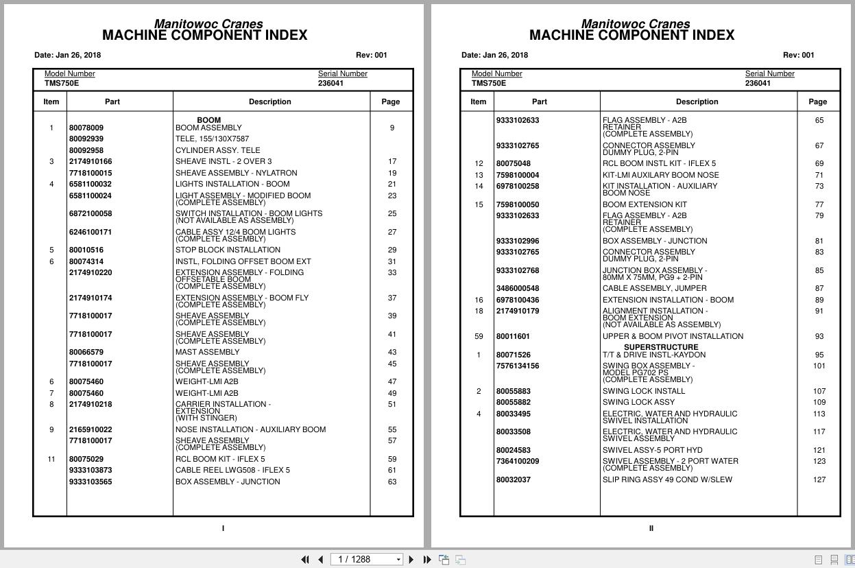 Grove Crane TMS750E 236041 Parts Manual 2018 (1)