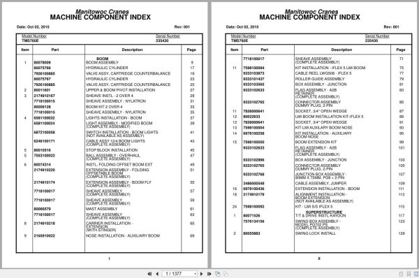 Grove Crane TMS760E 235430 Parts Manual 2015 (1)