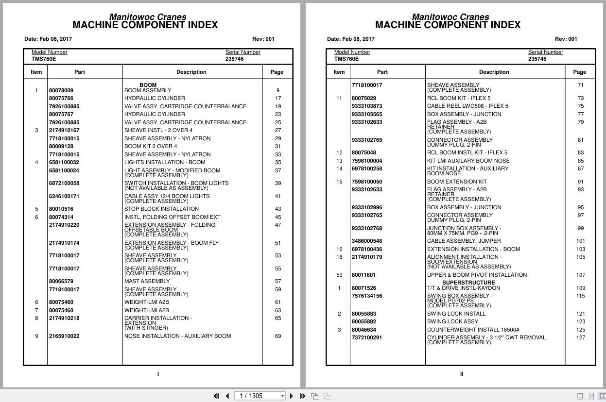 Grove Crane TMS760E 235746 Parts Manual 2017 (1)