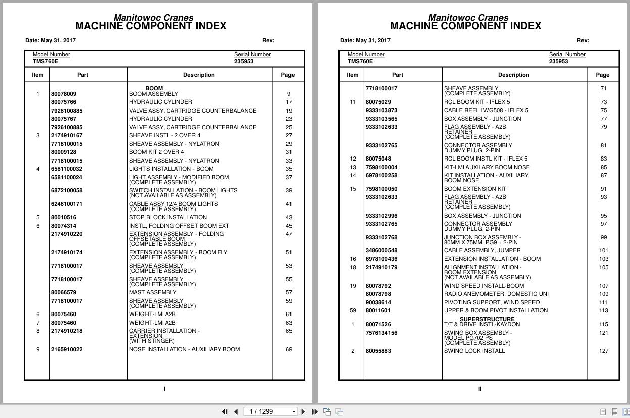 Grove Crane TMS760E 235953 Parts Manual 2017 (1)