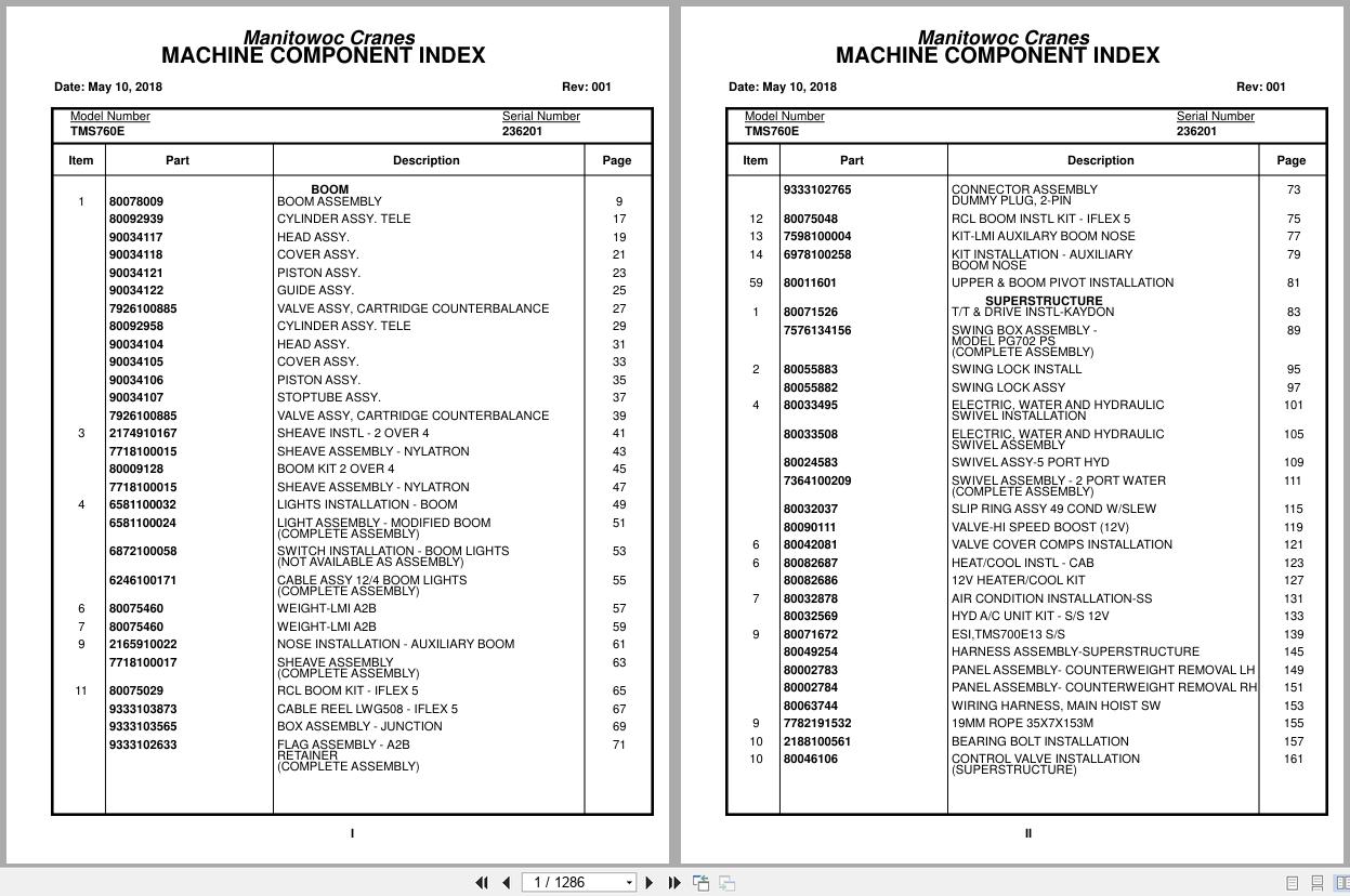 Grove Crane TMS760E 236201 Parts Manual 2018 (1)