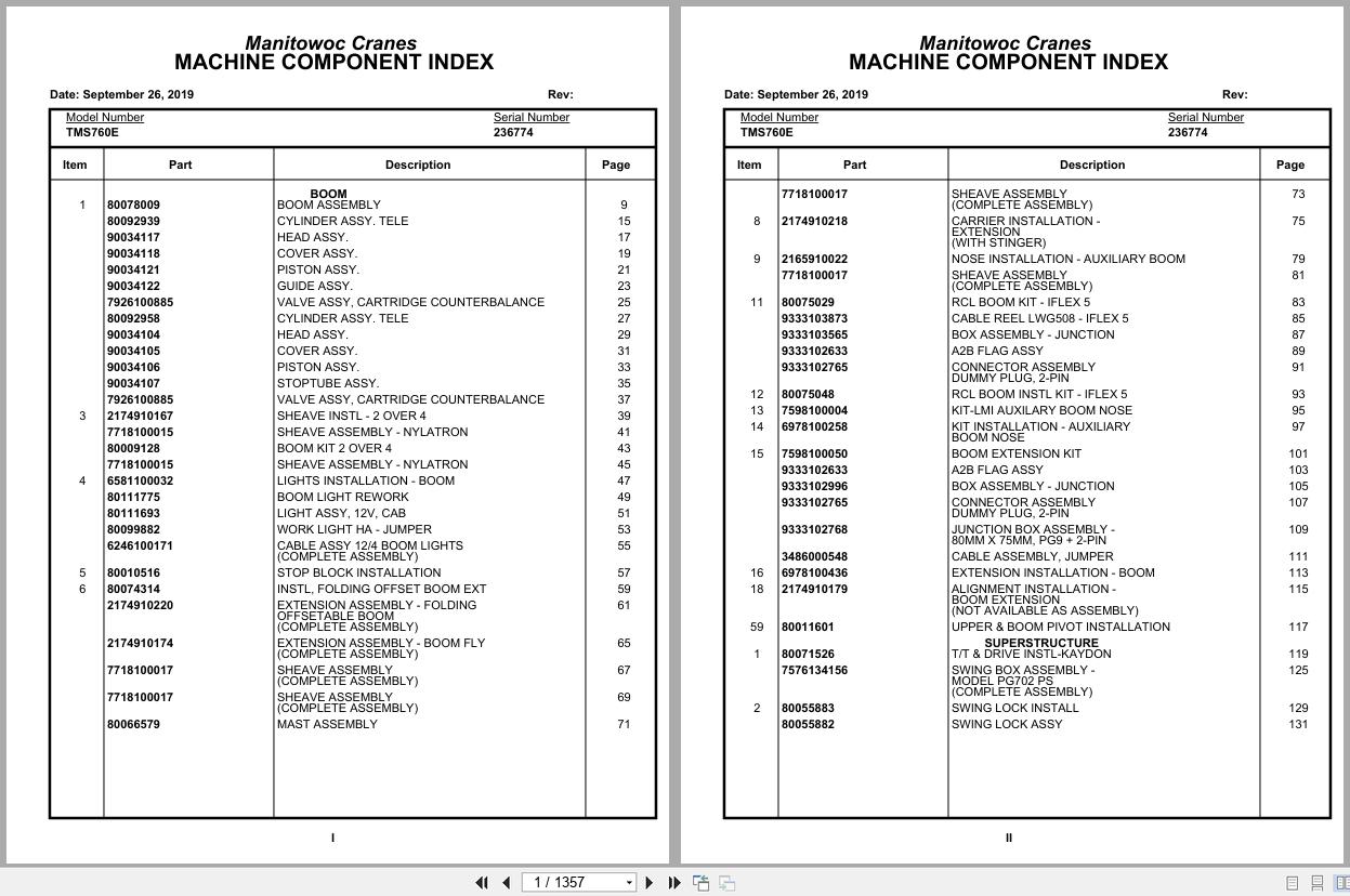 Grove Crane TMS760E 236774 Parts Manual 2019 (1)