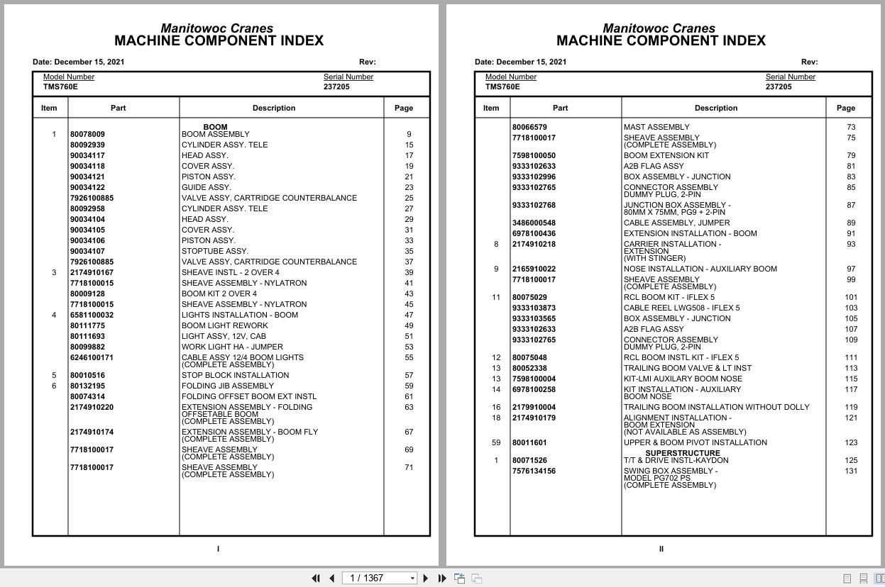 Grove Crane TMS760E 237205 Parts Manual 2021 (1)