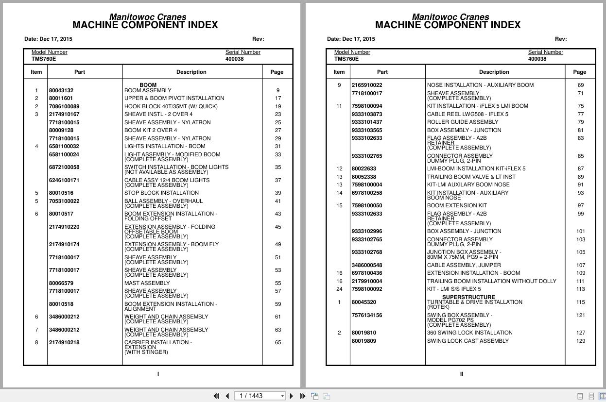 Grove Crane TMS760E 400038 Parts Manual 2015 (1)