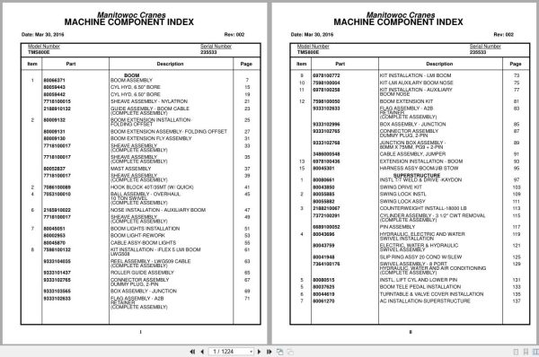 Grove Crane TMS800E 235533 Parts Manual 2016 (1)