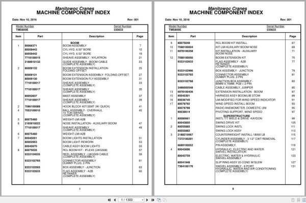 Grove Crane TMS800E 235633 Parts Manual 2016 (1)
