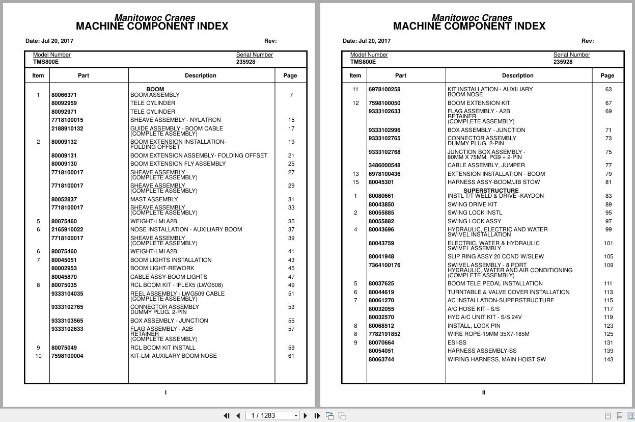 Grove Crane TMS800E 235928 Parts Manual 2017 (1)