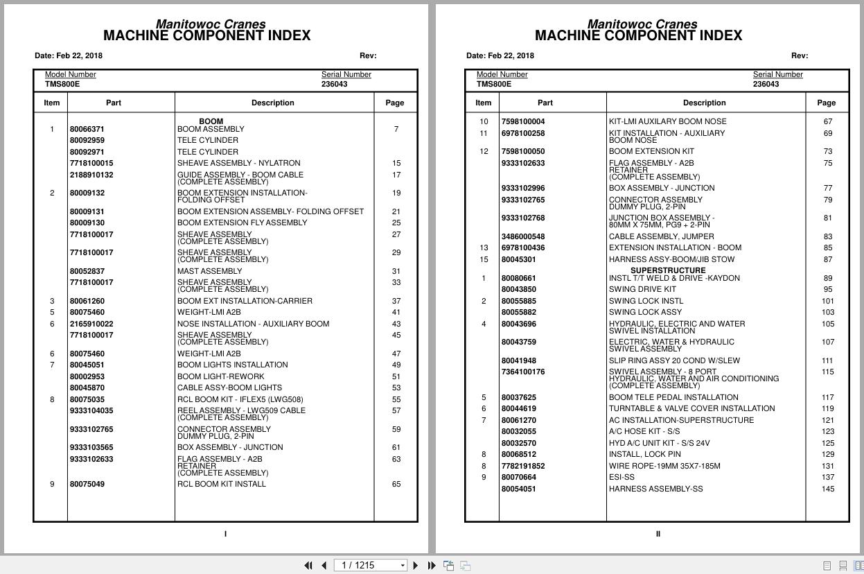 Grove Crane TMS800E 236043 Parts Manual 2018 (1)