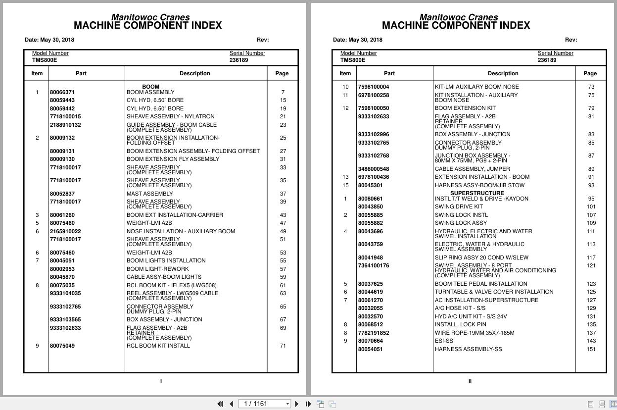 Grove Crane TMS800E 236189 Parts Manual 2018 (1)