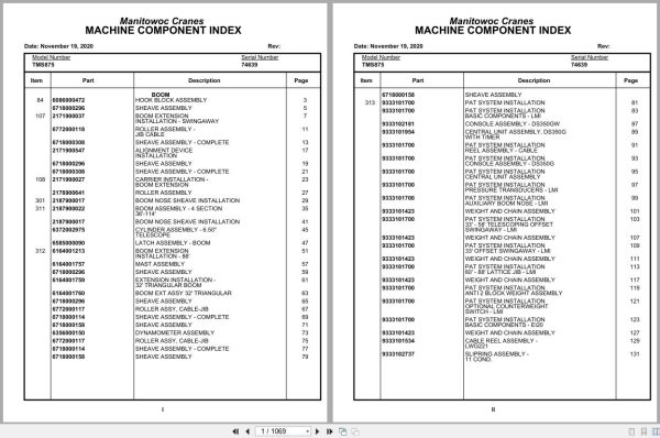 Grove Crane TMS875 74639 Parts Manual 2020 (1)