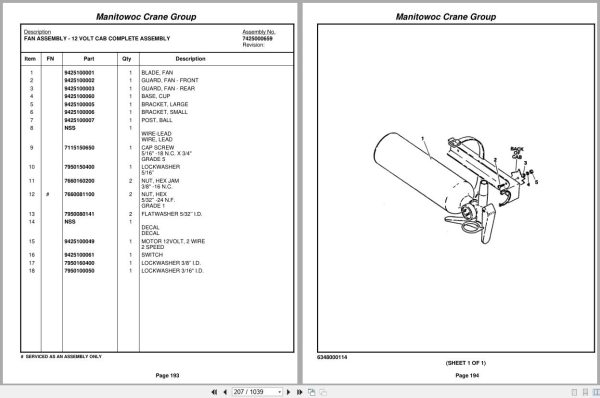 Grove Crane TMS875B 77036 Parts Manual 2005 (2)