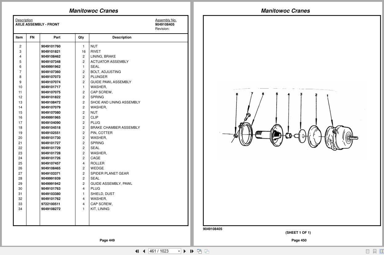 Grove Crane TMS875B 78413 Parts Manual 2015 (2)