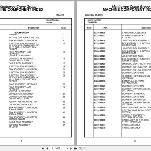 Grove Crane TMS875B 84738 Parts Manual 2005 (1)
