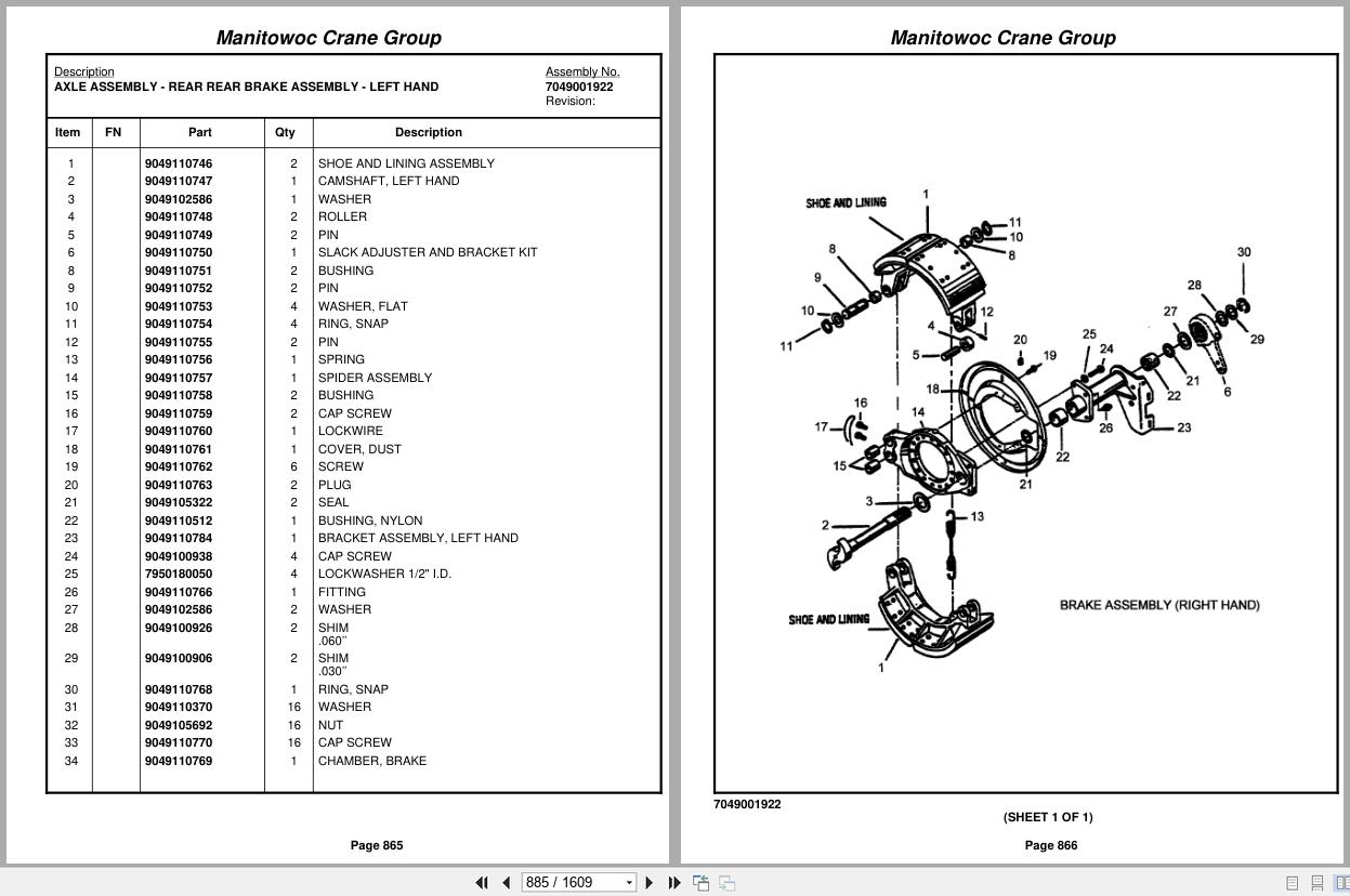 Grove Crane TMS875B 84738 Parts Manual 2005 (2)