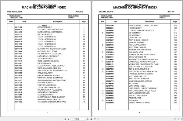 Grove Crane TMS9000 2 115t 235827 Parts Manual 2018 (1)