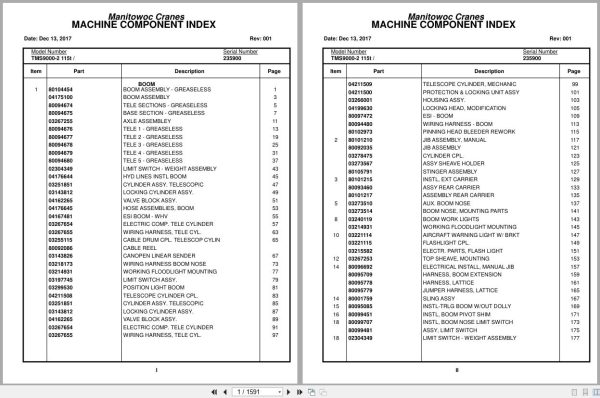 Grove Crane TMS9000 2 115t 235900 Parts Manual 2017 (1)