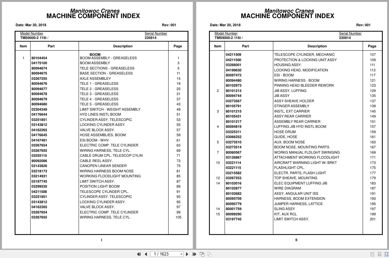 Grove Crane TMS9000 2 115t 235914 Parts Manual 2018 (1)