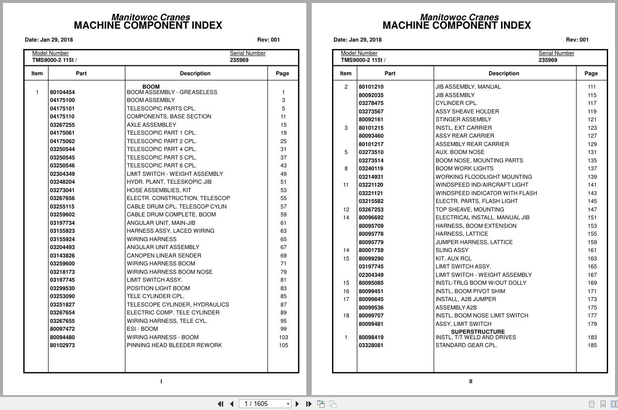 Grove Crane TMS9000 2 115t 235969 Parts Manual 2018 (1)