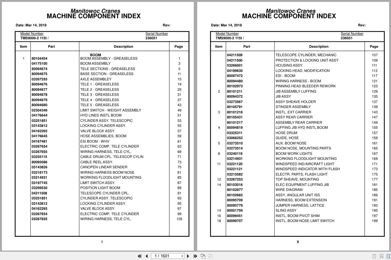 Grove Crane TMS9000 2 115t 236051 Parts Manual 2018 (1)