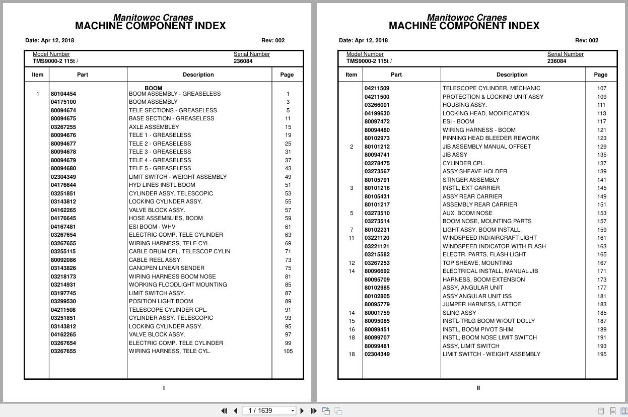 Grove Crane TMS9000 2 115t 236084 Parts Manual 2018 (1)